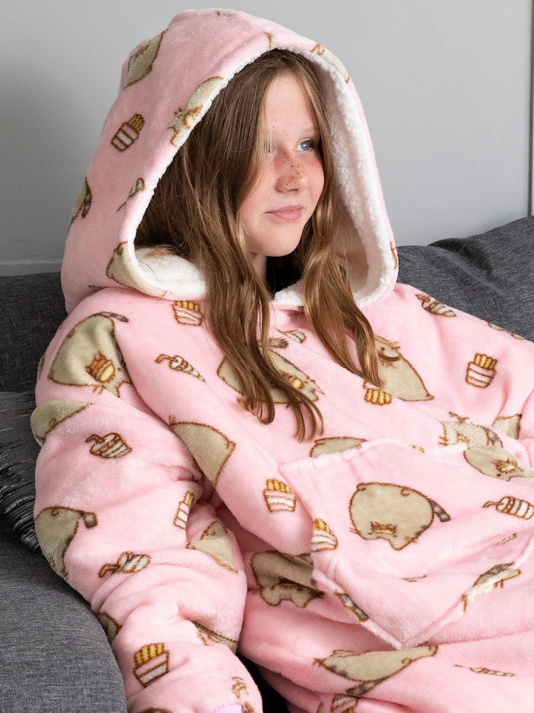 Vanilla Underground Pink Pusheen Girls Blanket Hoodie - Image 5 of 5