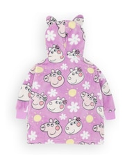 Vanilla Underground Purple Peppa Pig Kids Printed Fleece Blanket Hoodie - Image 2 of 6