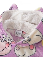 Vanilla Underground Purple Peppa Pig Kids Printed Fleece Blanket Hoodie - Image 3 of 6