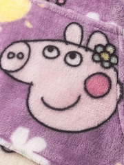 Vanilla Underground Purple Peppa Pig Kids Printed Fleece Blanket Hoodie - Image 5 of 6
