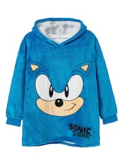 Vanilla Underground Blue Sonic All-Over Print Blanket Hoodie - Image 1 of 5