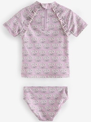 Lilac Purple Floral Sunsafe Swim Set (3mths-16yrs) - Image 7 of 9