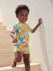 Lime Green Tropical Sunsafe Swim Set (3mths-7yrs) - Image 1 of 8