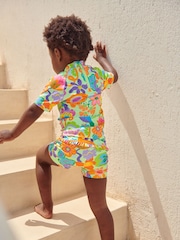 Lime Green Tropical Sunsafe Swim Set (3mths-7yrs) - Image 3 of 8