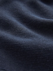 Navy Lightweight Summer Zip Through 100% Cotton Hoodie - Image 7 of 7