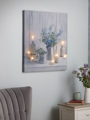 Art For The Home Grey/Blue Something Blue LED Canvas - Image 4 of 4
