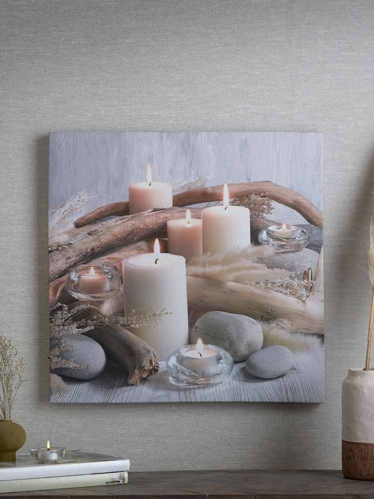 Art For The Home Natural Serene Shores LED Canvas - Image 2 of 4