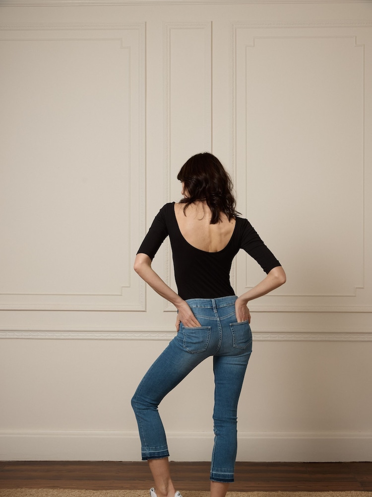 DONNA IDA Blue Kitty Kat The High Top Cropped Mini Boots - Image 2 of 5