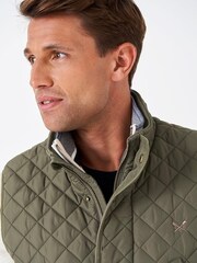 Crew Clothing Company Mid Green Classic Gilet - Image 4 of 4
