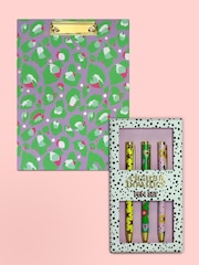Eleanor Bowmer Green A4 Padfolio And Pack Of 3 Pen Set - Image 1 of 2