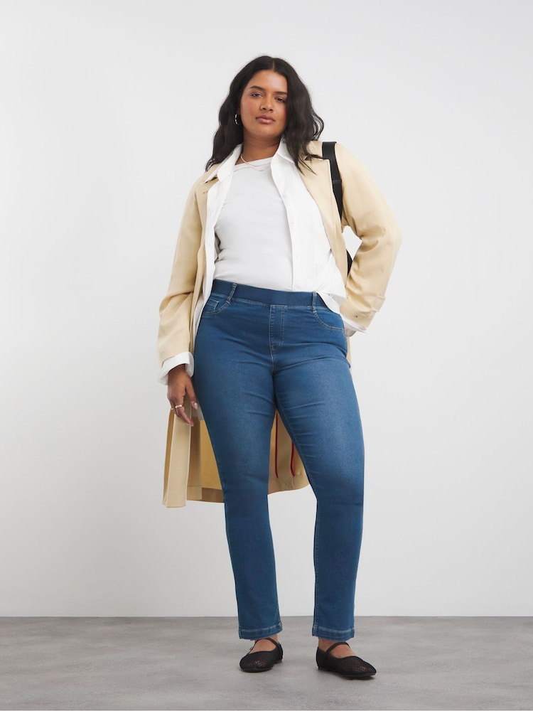 JD Williams Blue Slim Leg Jeggings - Image 4 of 4