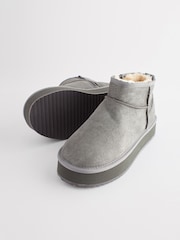 Metallic Shower Repellent Faux Fur Lined Platform Boots - Image 3 of 6