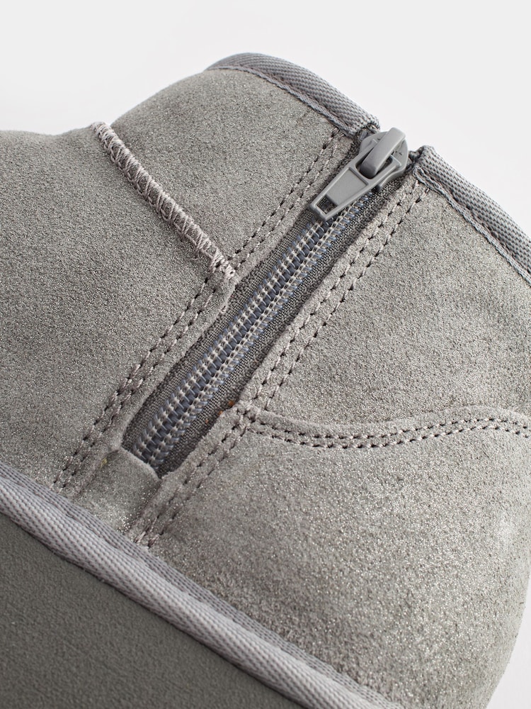 Metallic Shower Repellent Faux Fur Lined Platform Boots - Image 6 of 6