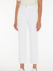 7 For All Mankind Logan Stovepipe White Jeans - Image 1 of 3