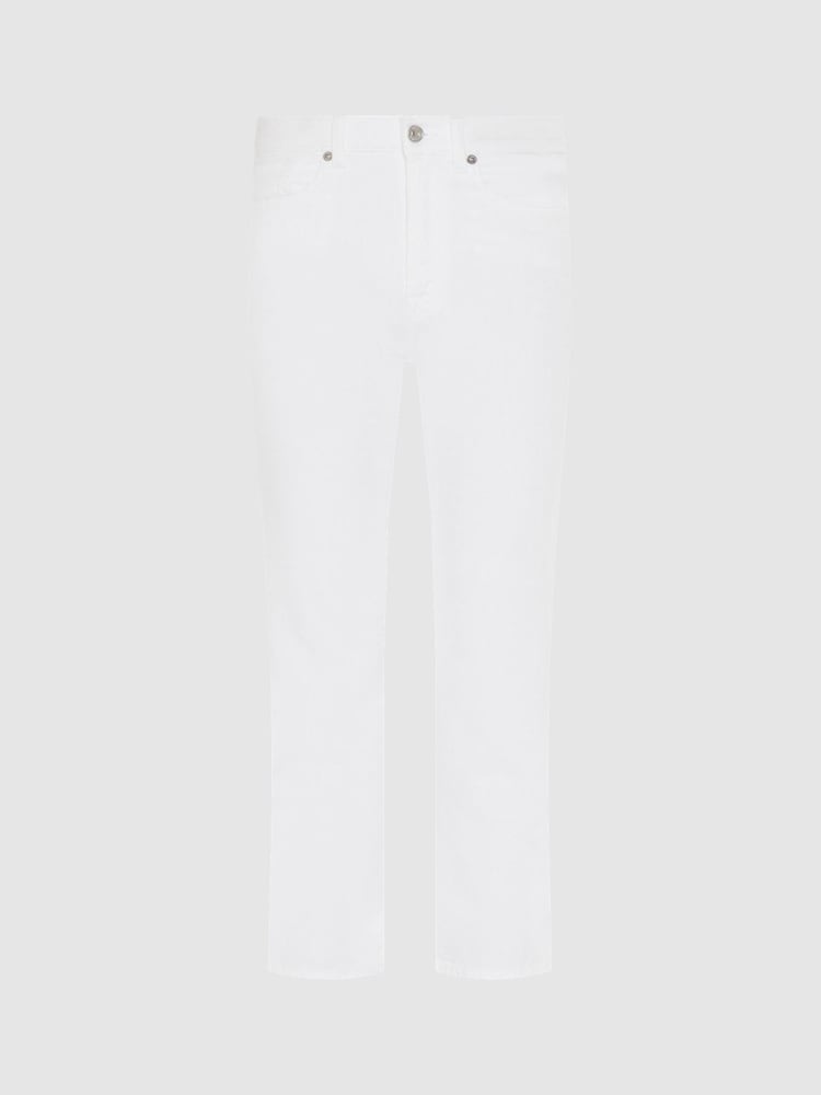 7 For All Mankind Logan Stovepipe White Jeans - Image 3 of 3