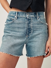 Paige Blue Dani Raw Hem Storybook Distressed Shorts - Image 4 of 6