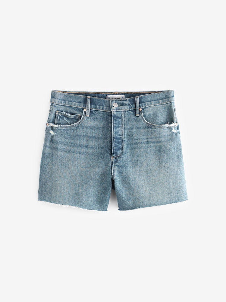 Paige Blue Dani Raw Hem Storybook Distressed Shorts - Image 6 of 6