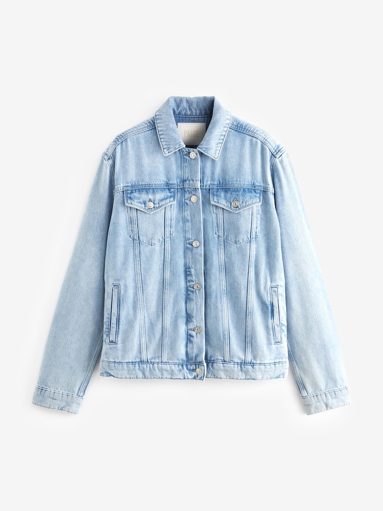 Paige Blue Felix Let Down Hem Fifi Distressed Jacket - Image 10 of 10