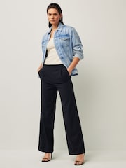 Paige Blue Felix Let Down Hem Fifi Distressed Jacket - Image 3 of 10