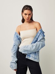 Paige Blue Felix Let Down Hem Fifi Distressed Jacket - Image 6 of 10
