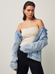 Paige Blue Felix Let Down Hem Fifi Distressed Jacket - Image 7 of 10