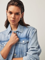 Paige Blue Felix Let Down Hem Fifi Distressed Jacket - Image 9 of 10