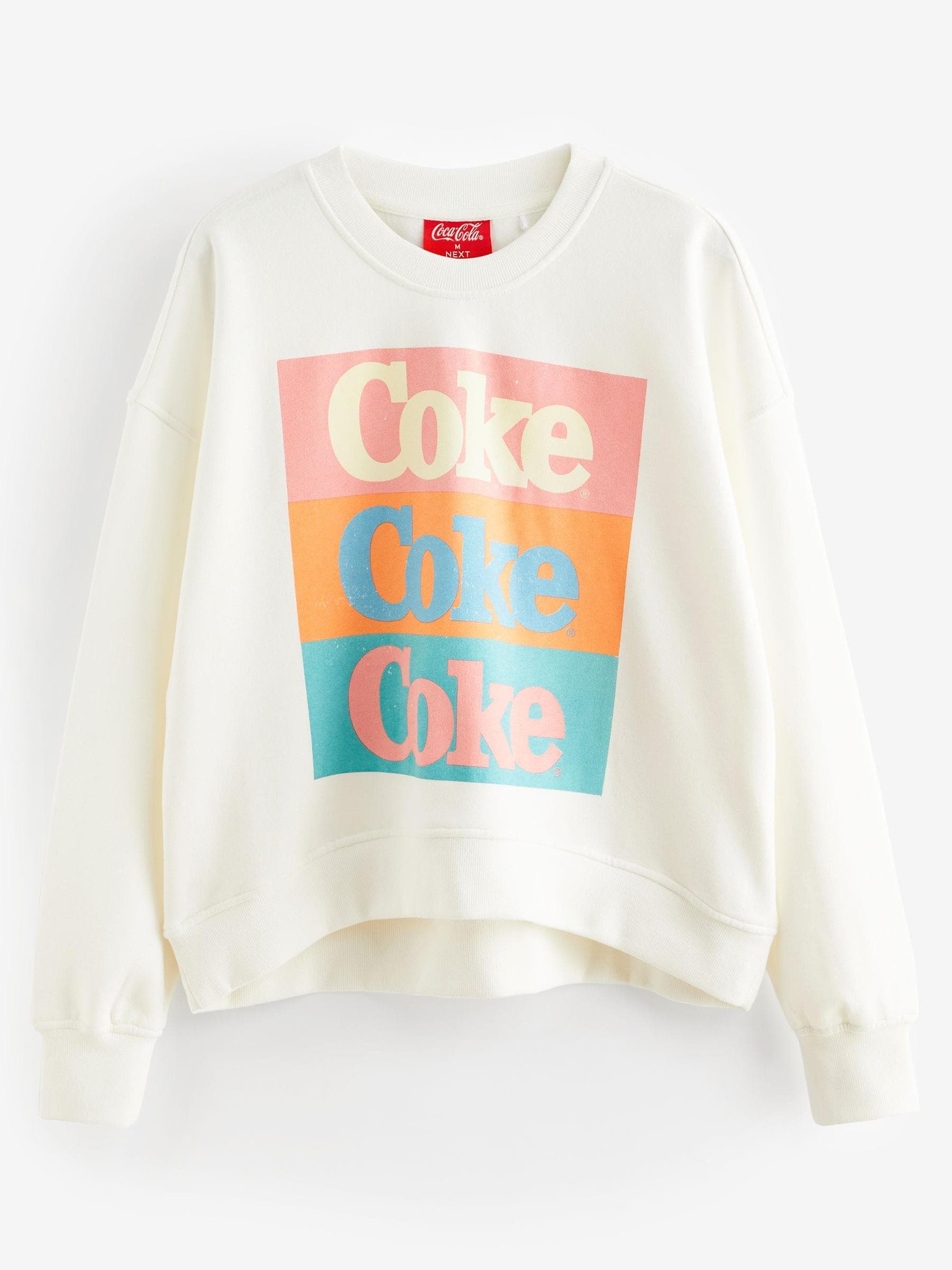 White coca cola sweatshirt on sale