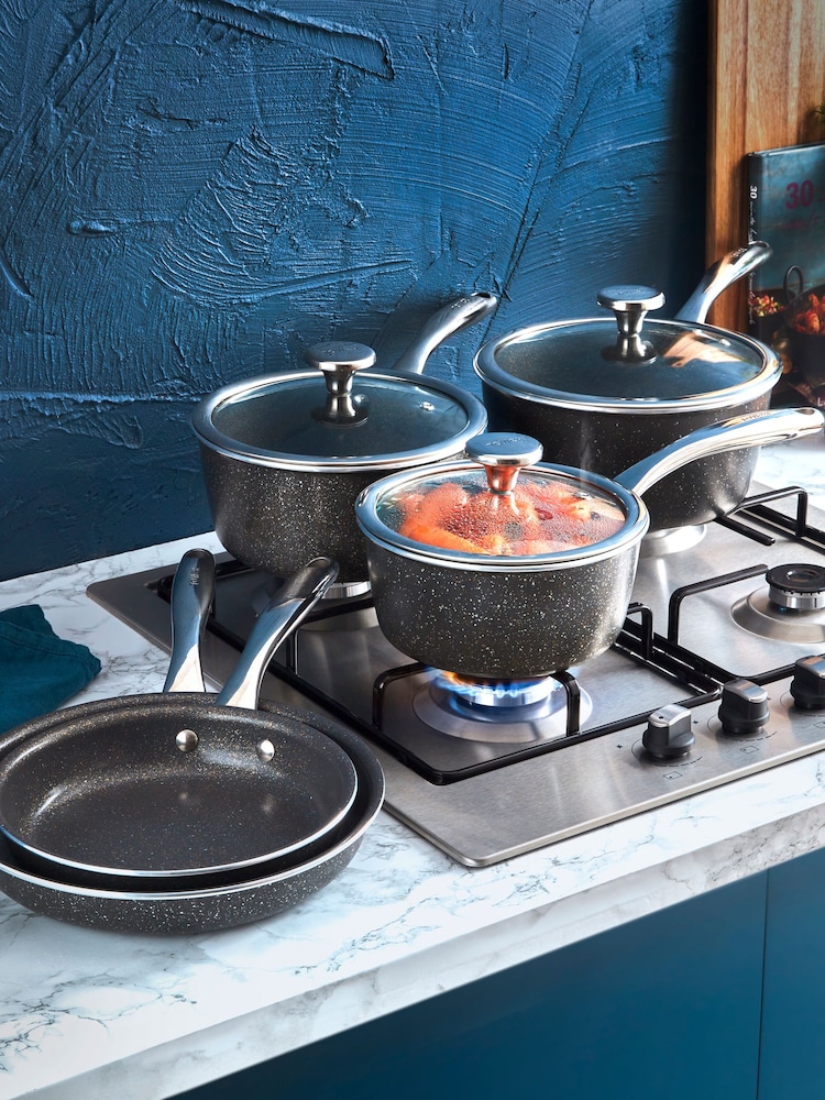 Tower 5 Piece Grey Cerastone Cookware Set - Image 1 of 4