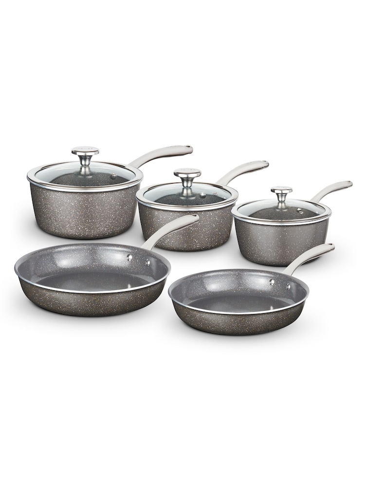 Tower 5 Piece Grey Cerastone Cookware Set - Image 2 of 4