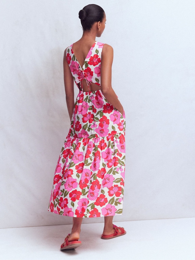 Boden Pink Sleeveless Poplin Dress - Image 2 of 4 Boden Pink Sleeveless Poplin Dress - Image 2 of 4