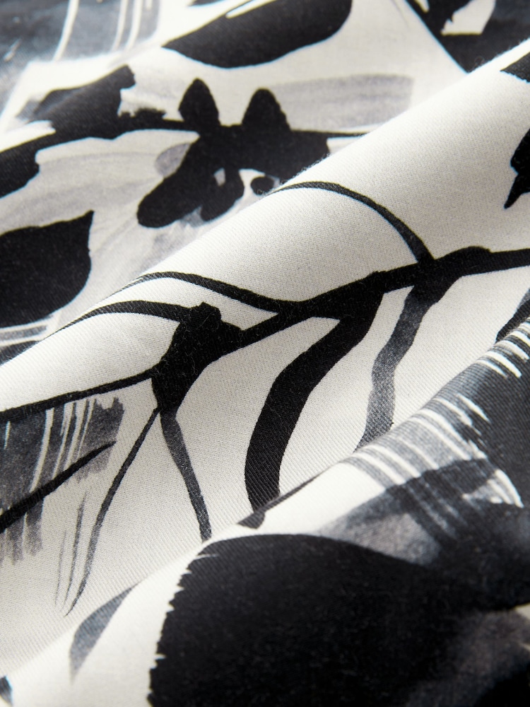 Black/White Regular Fit Printed Short Sleeve Shirt - Image 7 of 7