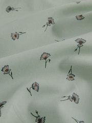 Sage Green Ditsy Floral Regular Fit Printed Short Sleeve Shirt - Image 9 of 9