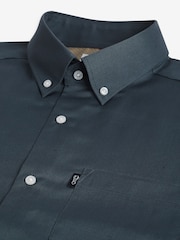 Petrol Blue Short Sleeve Easy Iron Button Down Oxford Shirt - Image 6 of 7