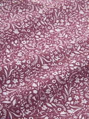Burgundy Red Floral Easy Iron With Button Down Collar Short Sleeve Oxford Shirt - Image 8 of 8