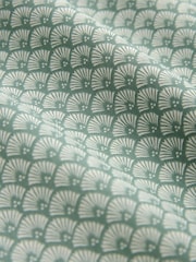 Green Geometric Print Easy Iron With Button Down Collar Short Sleeve Oxford Shirt - Image 7 of 7