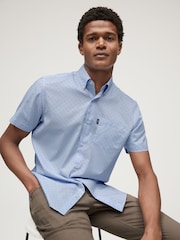 Light Blue Easy Iron Button Down Short Sleeve Oxford Shirt - Image 1 of 7