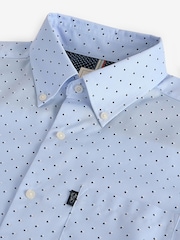 Light Blue Easy Iron Button Down Short Sleeve Oxford Shirt - Image 3 of 7