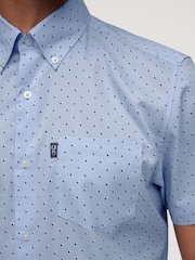 Light Blue Easy Iron Button Down Short Sleeve Oxford Shirt - Image 5 of 7