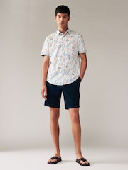 White Coral Regular Fit Printed Short Sleeve Shirt - Image 2 of 7