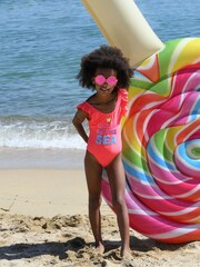 Billieblush Pink Low Back Frill Sleeve Swimsuit - Image 1 of 4