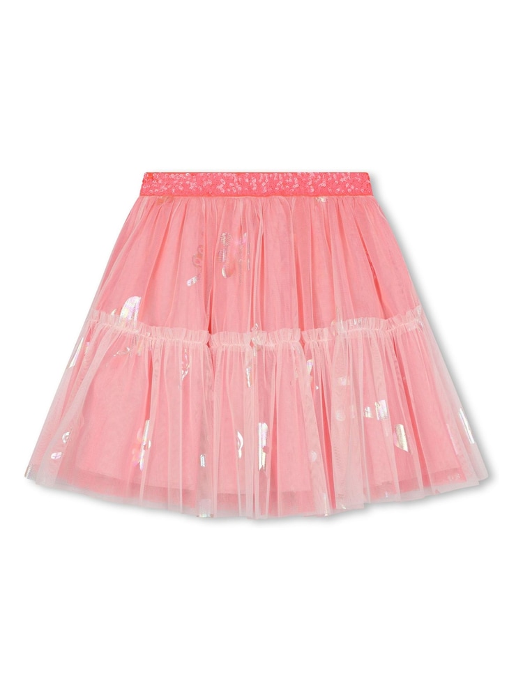 Billieblush Pink Double Layer Mesh Sequin Skirt - Image 1 of 3