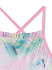 Billieblush Pink Rainbow Shimmer Frill Swimming Costume - Image 5 of 5