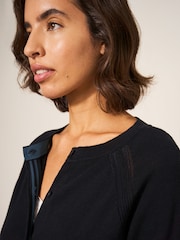 White Stuff Black Lulu Cotton Cardigan - Image 5 of 6