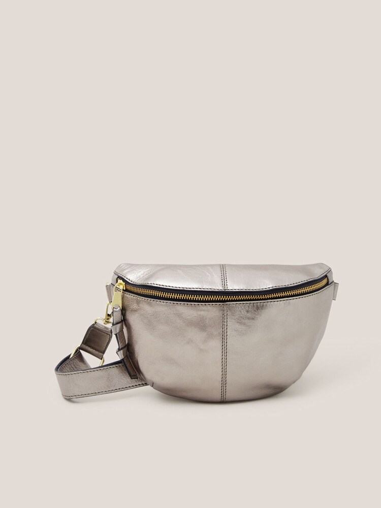 White Stuff Gold Sebby Mini Leather Sling Bag - Image 1 of 4