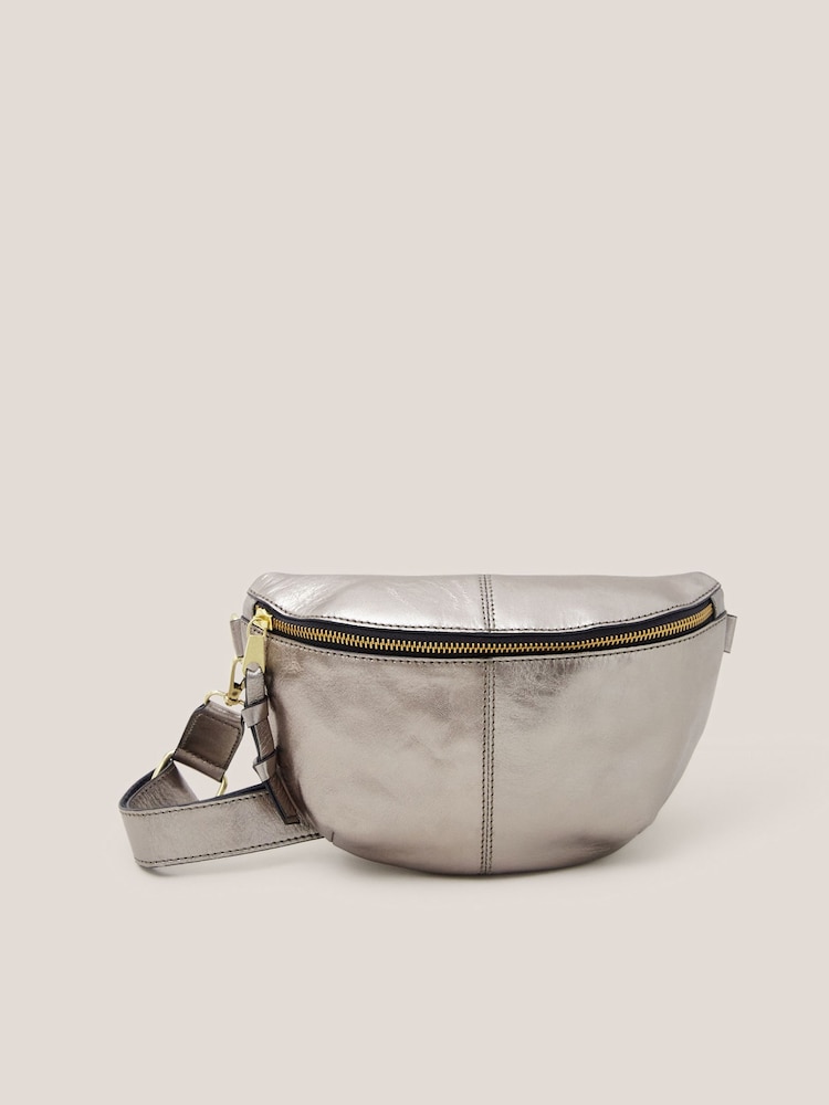 White Stuff Gold Sebby Mini Leather Sling Bag - Image 1 of 4 White Stuff Gold Sebby Mini Leather Sling Bag - Image 1 of 4