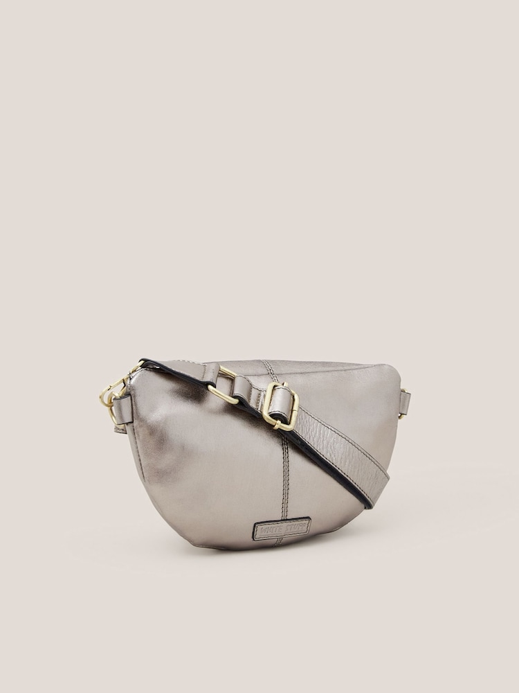 White Stuff Gold Sebby Mini Leather Sling Bag - Image 2 of 4