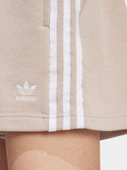 adidas Originals Beige 3-Stripes Shorts - Image 5 of 6
