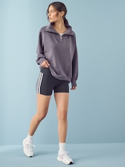 adidas Originals Black/White 3-Stripes Shorts - Image 2 of 7
