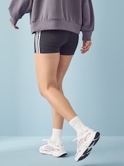 adidas Originals Black/White 3-Stripes Shorts - Image 4 of 7