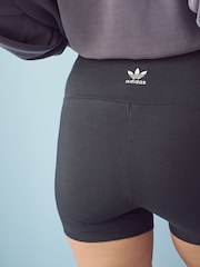 adidas Originals Black/White 3-Stripes Shorts - Image 6 of 7